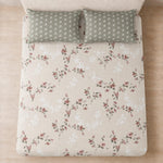 Double Bedsheet with 2 Pillow Covers 220 TC 100% Cotton Feel ( Beige 90x100 inch )