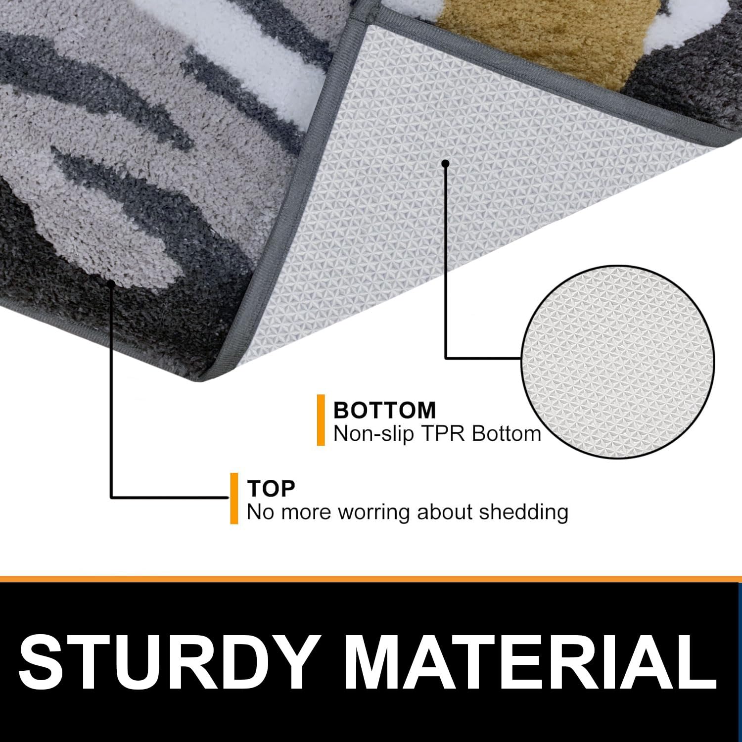 Macau Planet Bath Mat (40x60 cm,Silver)
