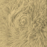 Shaggy Throw Pillow Covers Pack of 2 (16x16 Inches, Gold)