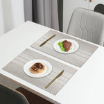 Zigzag Design Placemat for Dining Table Set of 2 (30x45 CM Silver)