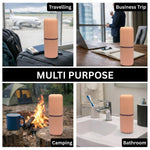 Portable Toothbrush Holder Case Combo ( 7x21 cm, Peach) Pack of 2