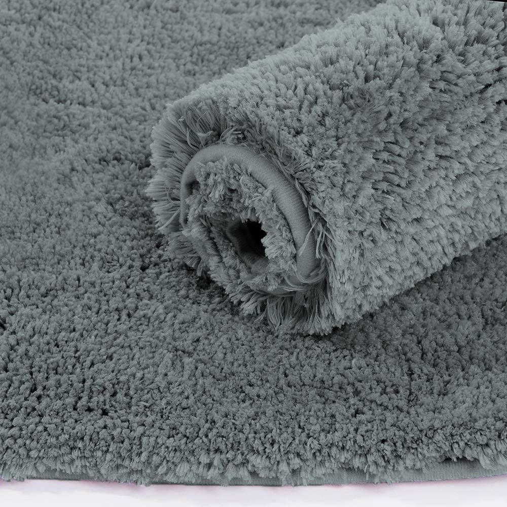 Vegas Microfiber Bath Mat (40x60 cm, Grey) Pack of 2