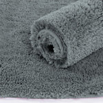 Vegas Microfiber Mats For Bathroom (45X75 Cm, Grey)