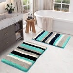Italia Combo Bath Mat  (40x60 cm, Grey) Pack of 2