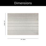 Zigzag Design Placemat for Dining Table Set of 6(30x45 CM silver)
