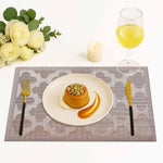 Curves Design Placemat for Dining Table Set of 4(30x45 CM Brown)