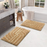 Scotland Maze Cut Bathmat Mat Pack Of 2 (38x58 cm , Gold)