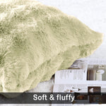 Rabbit Fur Bubble Cushion Cover - Pack of 2(Lime, 16x16 Inch)