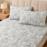 King Size Double Bedsheet with 2 Pillow Covers Premium Soft Paisley Whisper Printed 90 x 100 inch