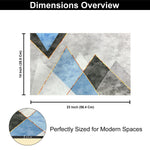 Rubber Doormat Anti Slip (Geometric Design ,35x58 cm)