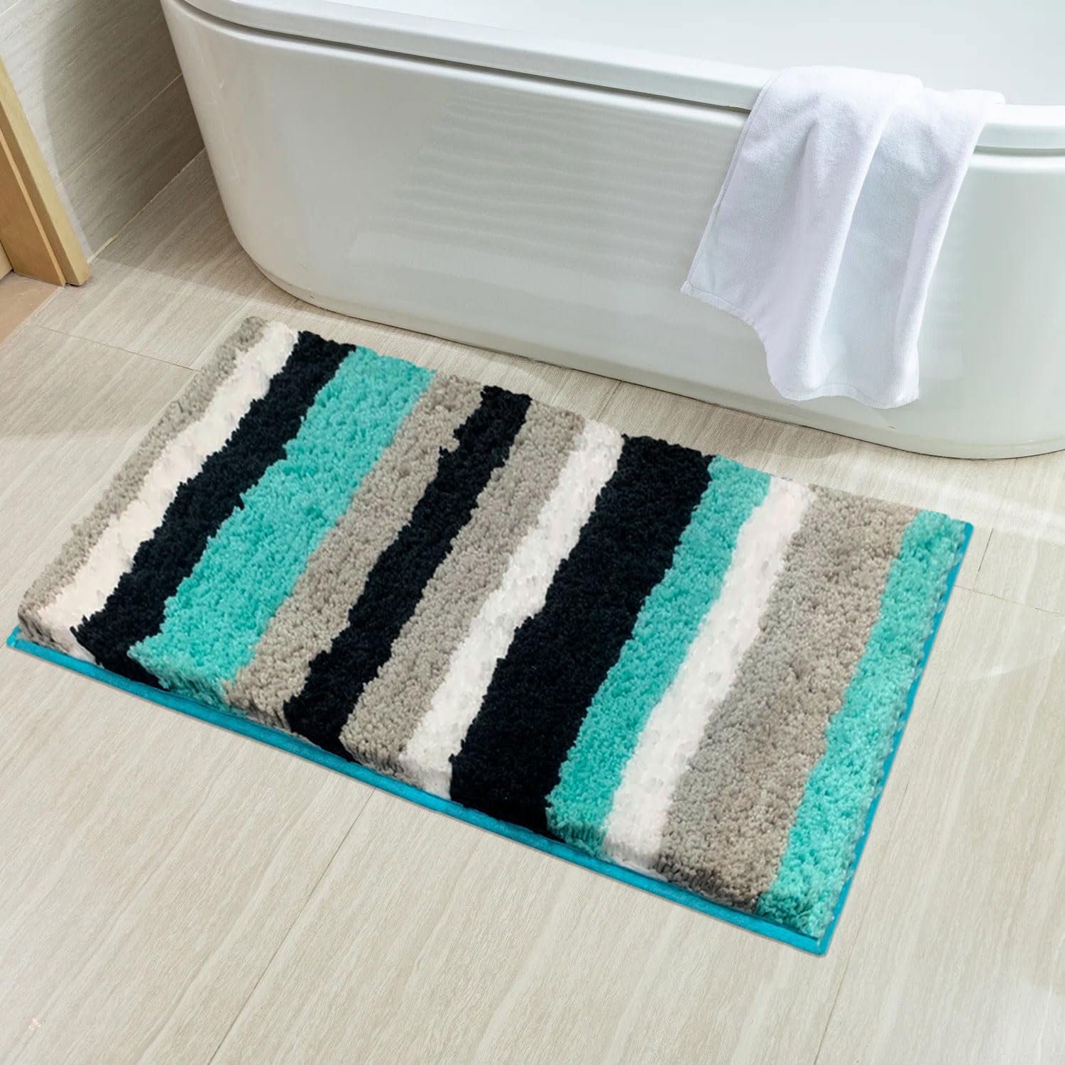 Kmat Bath Mat for Bathroom (40x60 cm ,Aqua)