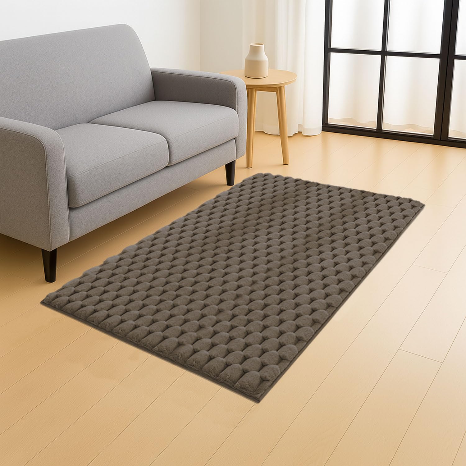 Turtle Rabbit Fur Carpet Super Soft (3x5 Feet, Cocoa)