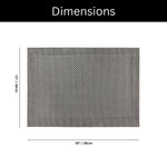 Placemat for Dining Table Set of 6(30x45 CM Black)