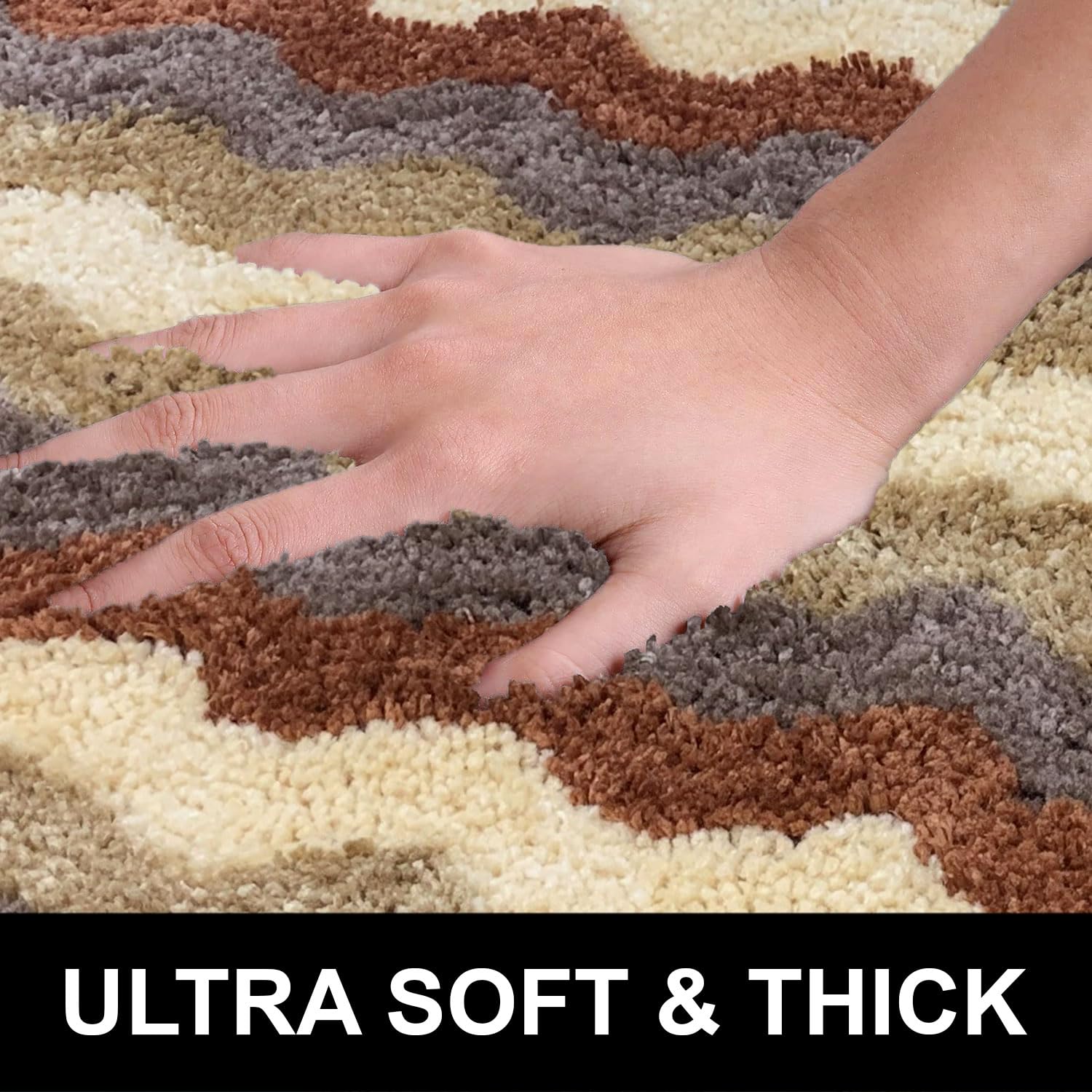 Birmingham Bathmat for Bathroom Pack of 2 (38x58 cm Cinnamon)