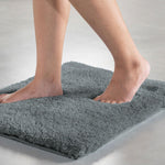 Vegas Microfiber Mats For Bathroom (45X75 Cm, Grey)