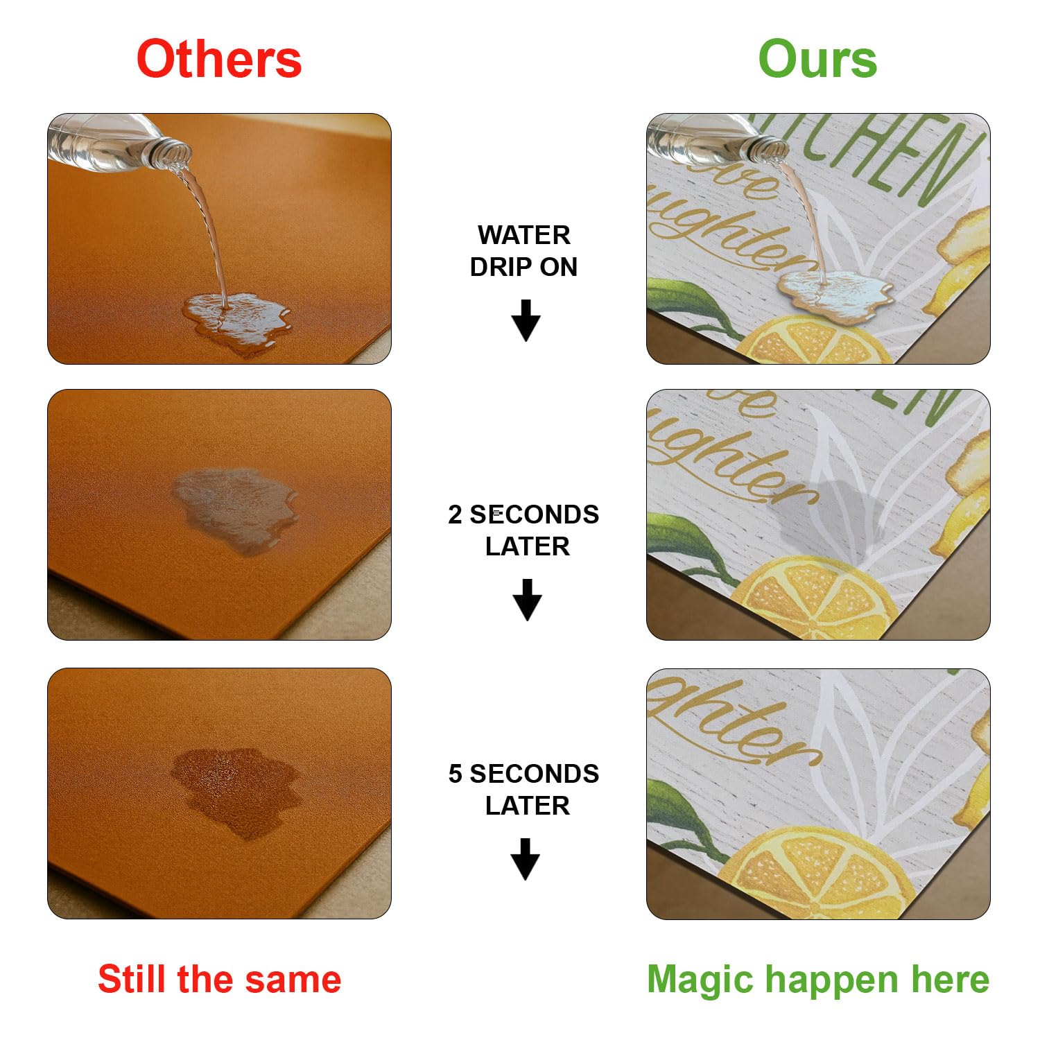 Kitchen Place Mat Set Of 6 (30x45 CM Lemon)