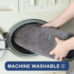 Newman Polyester Contour Bath Mat Set of 2 (Silver 45x75 cm & 40x45)