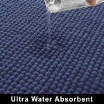 Shaggy Chenille Bath Mat Extra Soft (40x60 cm Navy)