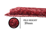 Norway Mats for Bathroom 1700 GSM Microfiber(38cm x 58cm, Red )