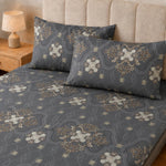 King Size Double Bedsheet with 2 Pillow Covers Premium Regal Medallion Printed 90x100inch