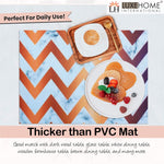 Placemat with Runner/Utensil Mat for Home Set of 4 Piece (Zig-zag 30x45Cm + 1x4 Feet)