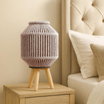 Bamboo Woven Lantern With Stand ( 40x20x20 cm ) Taupe