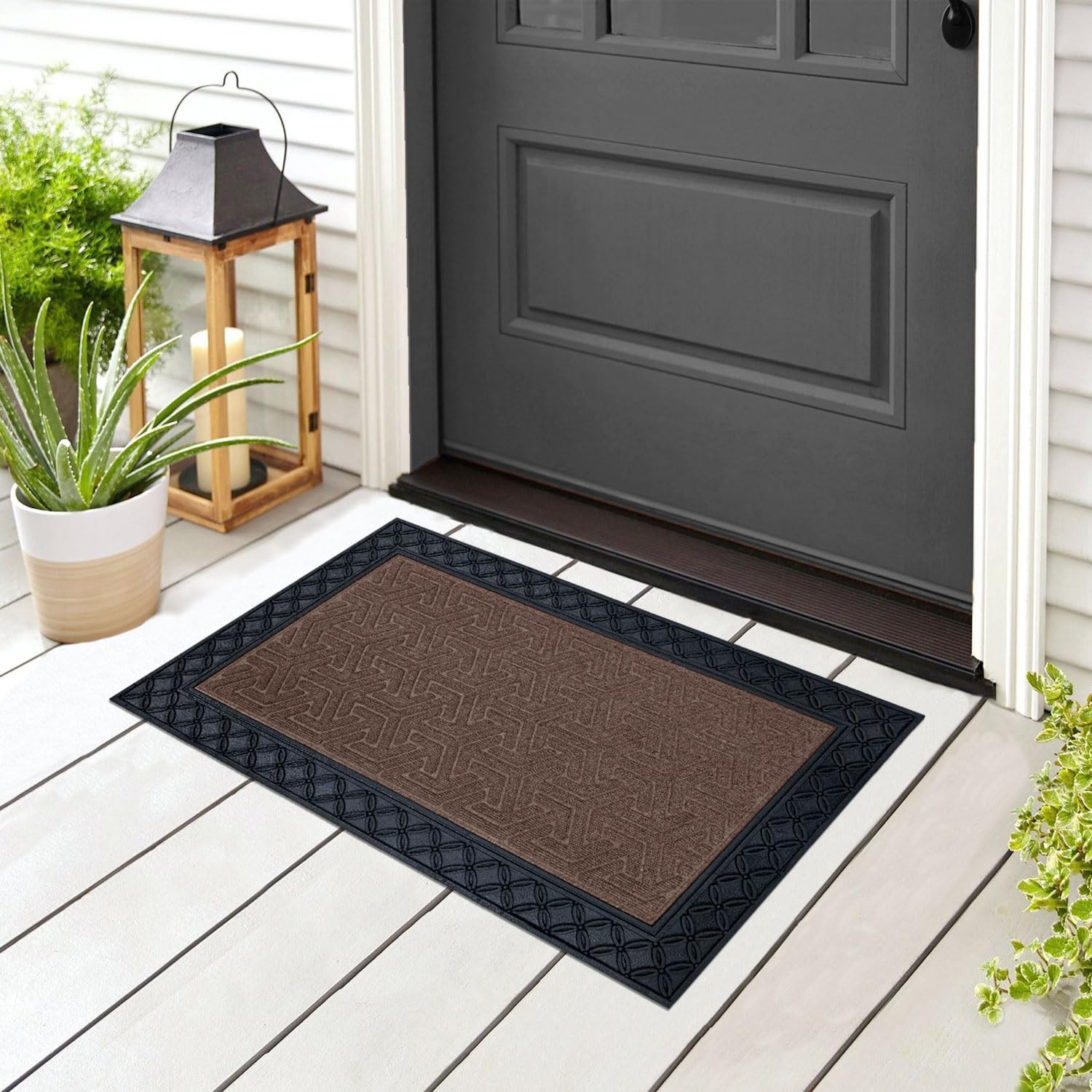 Coir Rubber Door Mat (Brown, 45 x 75cm)