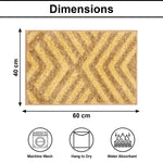 Kyoto Maze Bath Mat Bathroom (40x60 cm, Anti Gold)