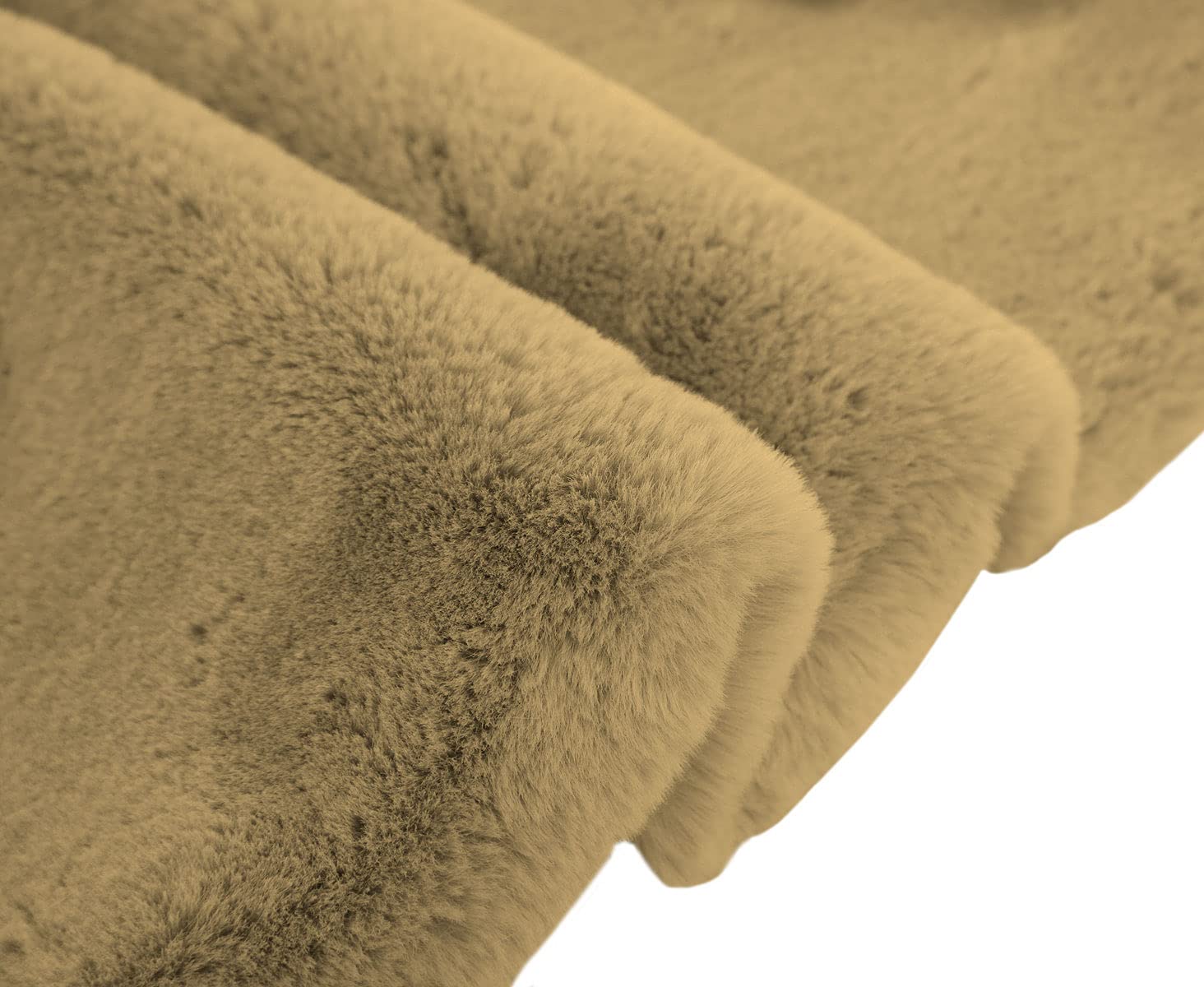 Rabbit Fur Soild RunnerSuper Soft (Anti-Gold, 2x5 Feet)