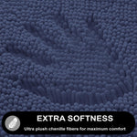 Shaggy Chenille Bath Mat Extra Soft (60x120 cm Navy)
