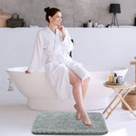Vegas Microfiber Mats For Bathroom (45X75 Cm,Silver)