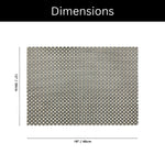 Zigzag Design Placemat for Dining Table Set of 6(30x45 CM Golden)