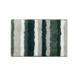 Italia Striped Bath Mat Super Soft (Hunter Green, 45x75 cm)