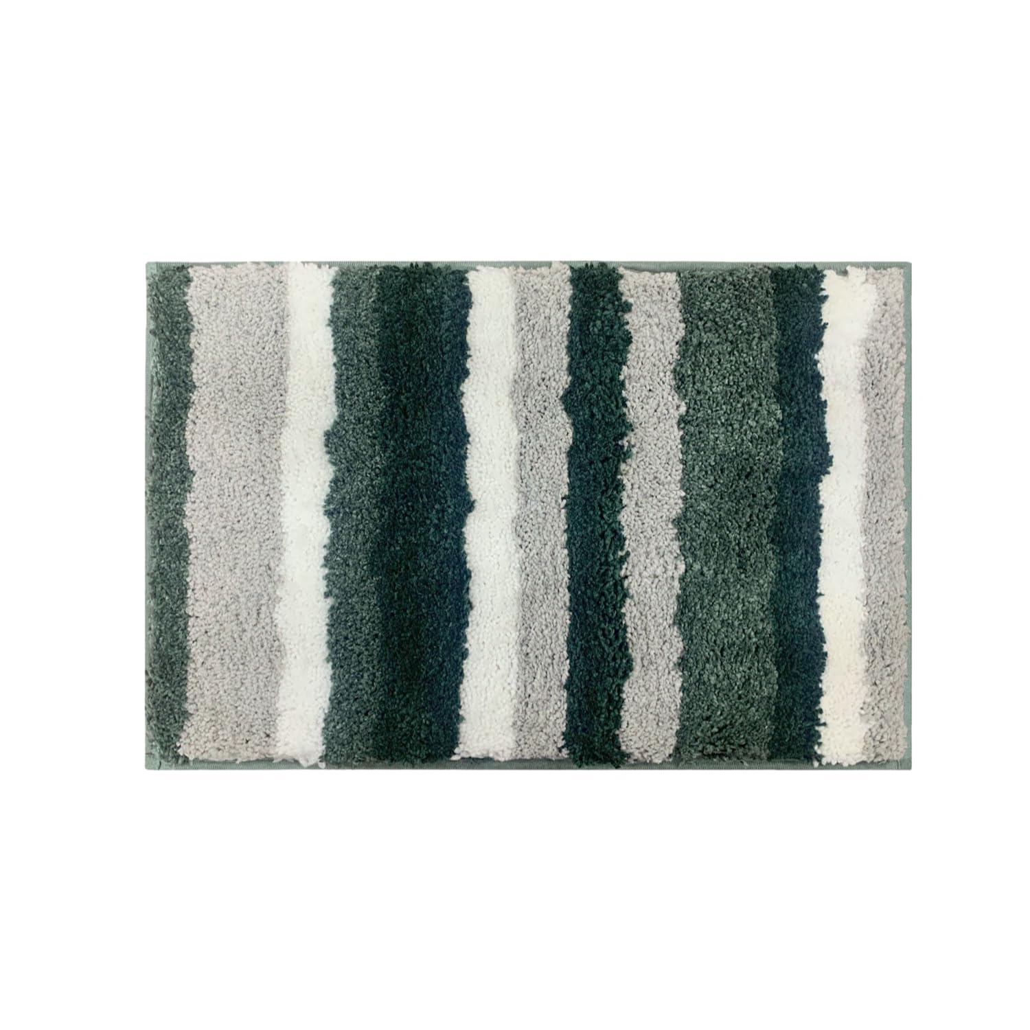 Italia Striped Bath Mat Super Soft (Hunter Green, 45x75 cm)