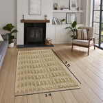 Rabbit Tail Fur Carpet (3x5 Feet, Beige)