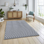 Turtle Rabbit Fur Carpet (4x6 Feet, Silver)
