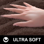 Bath Mat Classic Waves Microfiber 2200 GSM (40x60 cm, Chocolate)