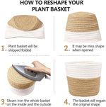 Jute Planter Pots/Storing Basket Piece of 3(Netural Color, 6"x6")