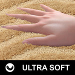 Bath Mat Classic Waves Microfiber 2200 GSM (40x60 cm, Gold)