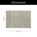Luxe Home International PVC Vinyl Lines Design Placemat ST0562TH – Heat Resistant, Wipe Clean, Anti-Skid Table Mats for Dining Table, Kitchen & Home Decor (30x45 CM Silver Set of 6)