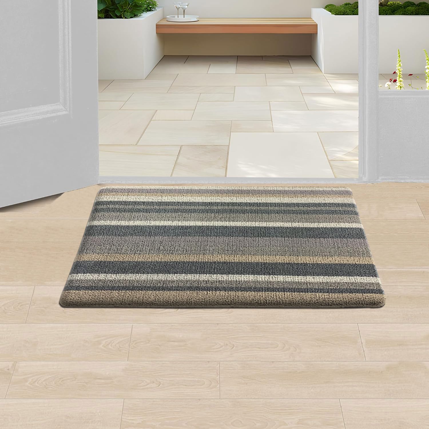 Cuba PVC Door Mats Anti Fatigue - Stripe Yellow (40x60 cm)