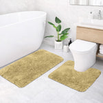 Marino Fur Contour Bath Mat Mat Set of 2 (Gold 40x60 cm & 40x45)