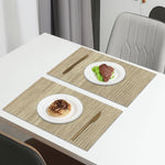 Lines Design Placemat for Dining Table Set of 2(30x45 CM Gold)
