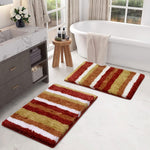 Italia Combo Door Mats for Home Pack of 2 (40x60 cm, cinnamon)