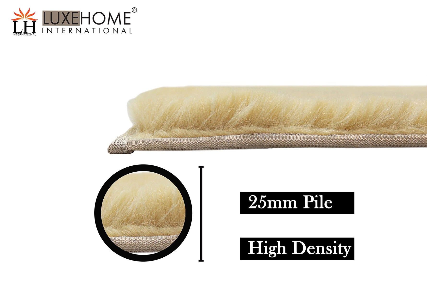 Austria Bath Mat Rabbit Fur 1000 GSM (45 x 75 Cm ,Gold)