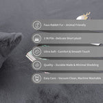Rabbit Fur Soild Bath (Grey, 40x60 cm)