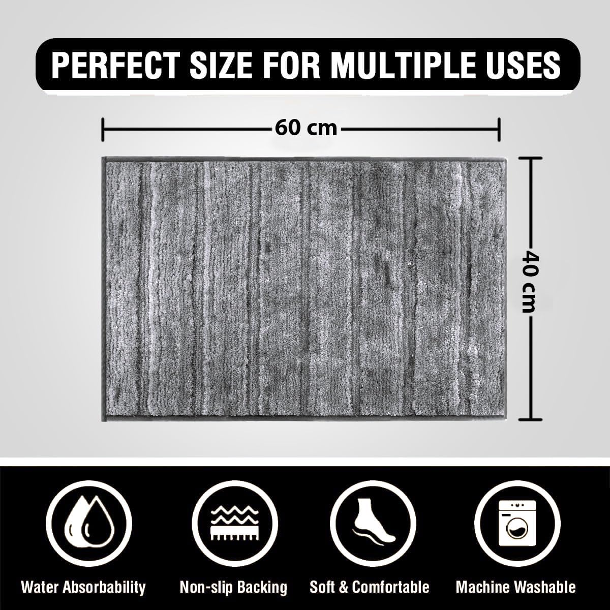 Toronto Bathmat Super Soft Microfiber (40x60 cm, Grey)