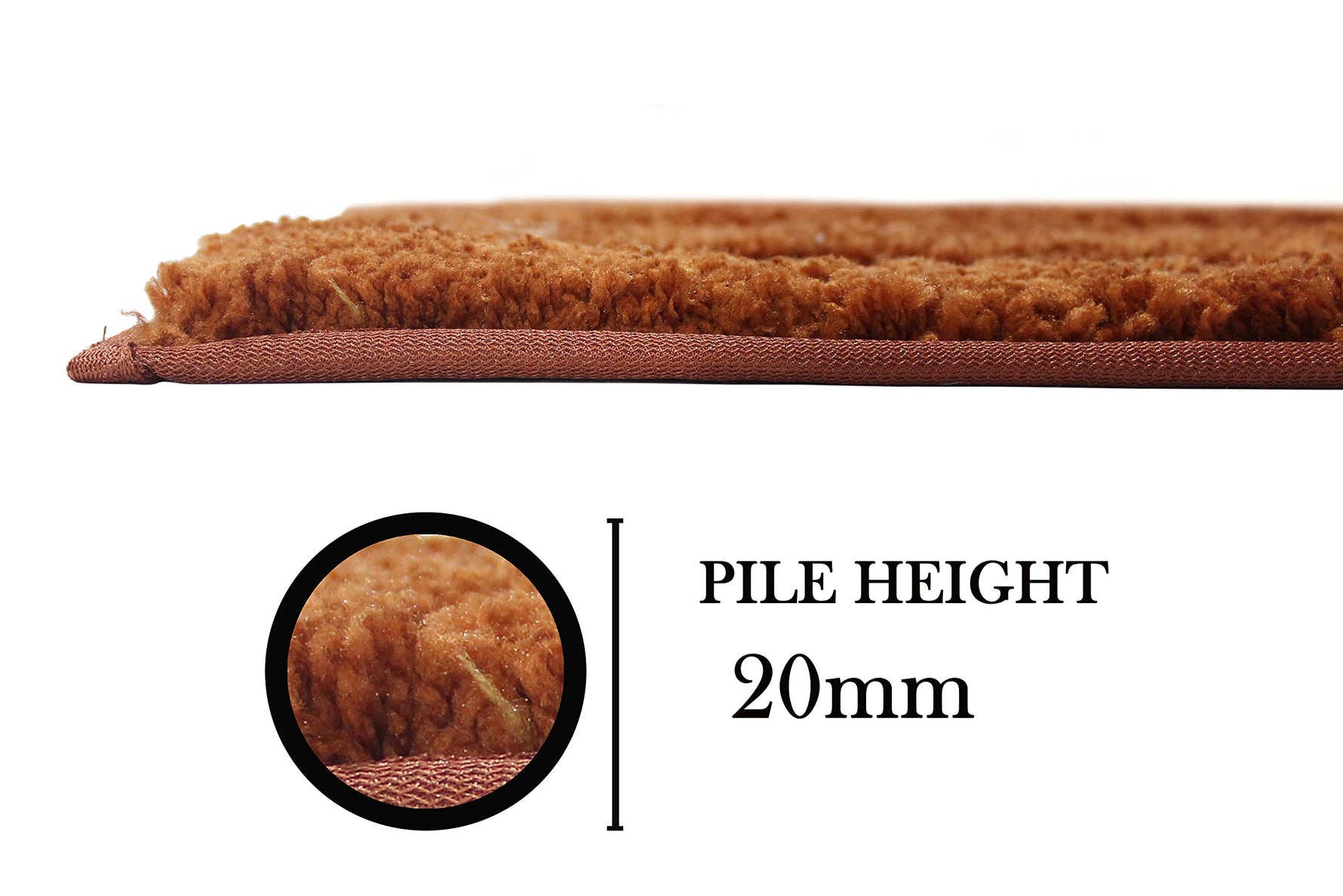 Classic Bath Mat 2500 GSM Microfiber (Rust, 40 cm x 60 cm)