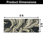 Polyester Cosmic Swirl Runner for Bedroom (2x5 Feet, Multicolor)
