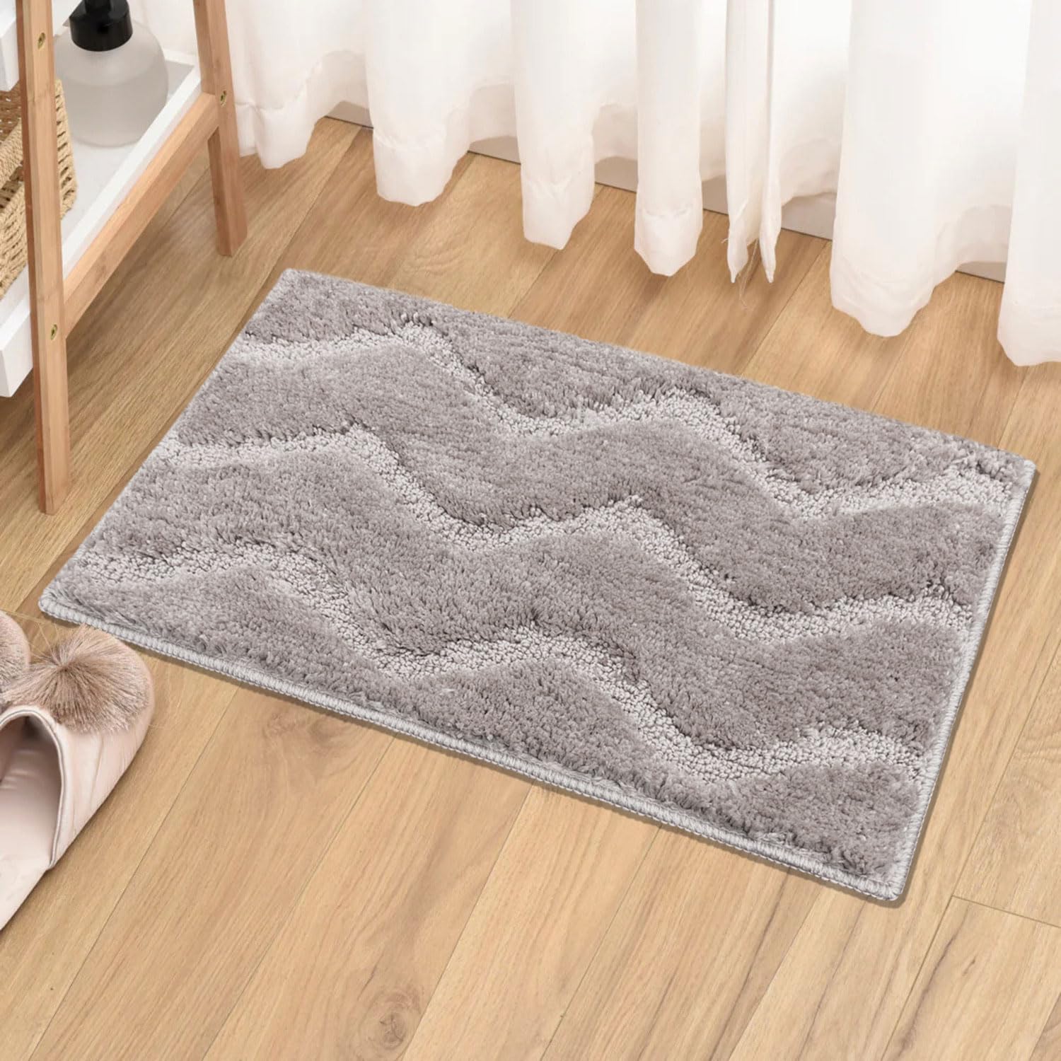 Scotland Waves BathMat (38x58 cm, Grey)
